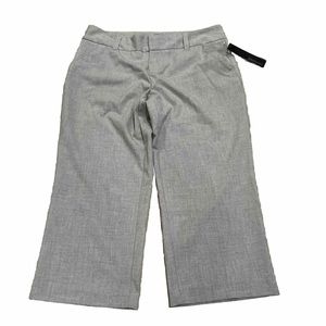 Daisy Fuentes Pants Womens 10 Gray Mid Rise Dress Pants NWT Capri Inseam 19”